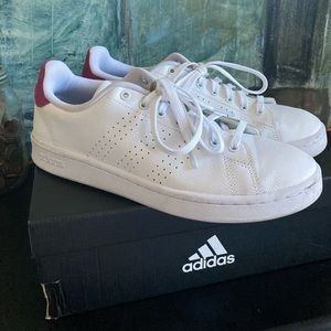 Adidas advantage sneaker white/burgundy